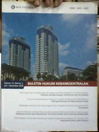 Image of Buletin Hukum Kebanksentralan Vol.15, No.2